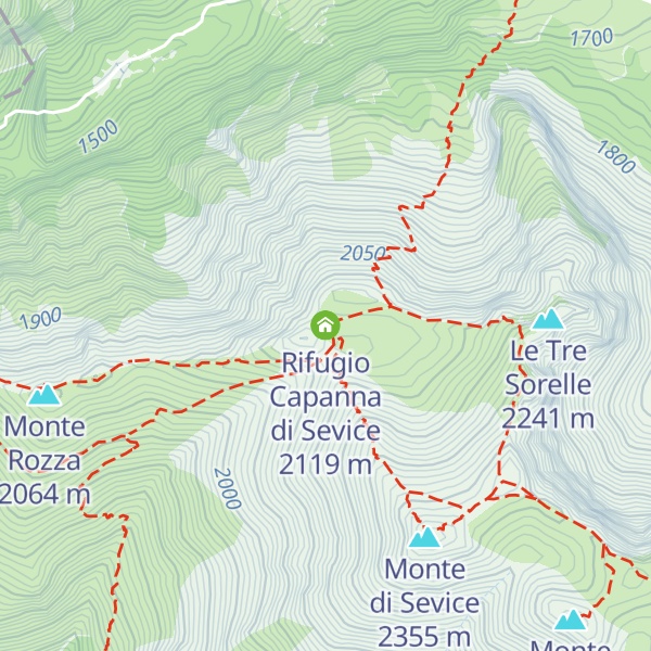 Map of Rifugio Capanna di Sevice