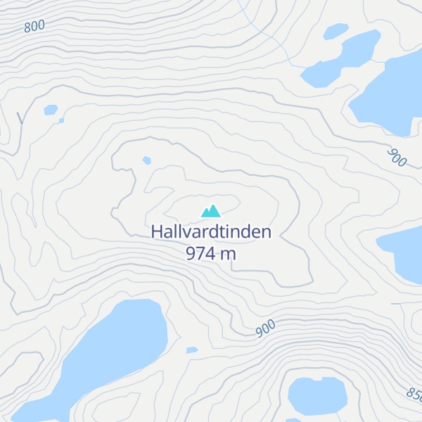 Map of Hallvardtinden
