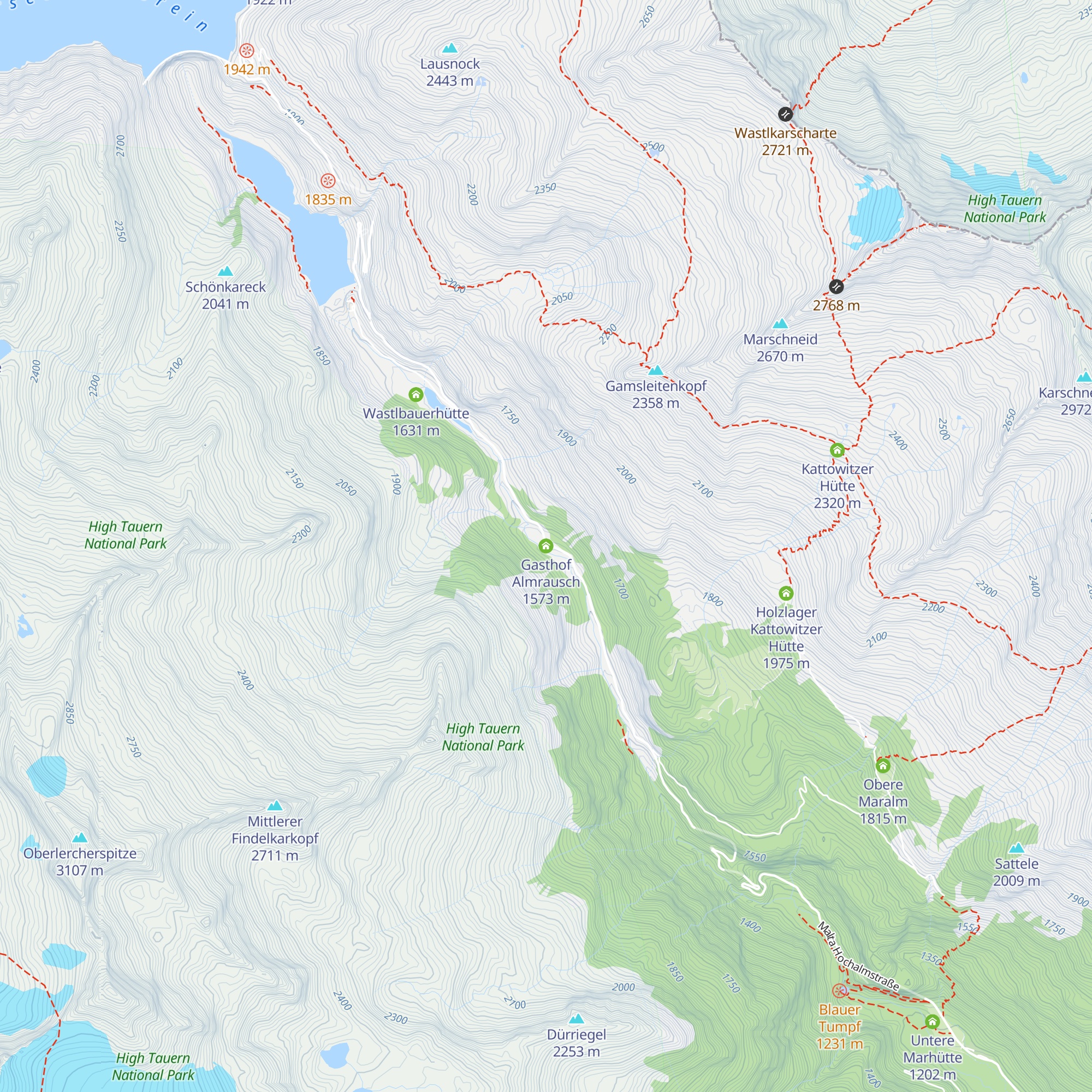 Gasthof Almrausch map