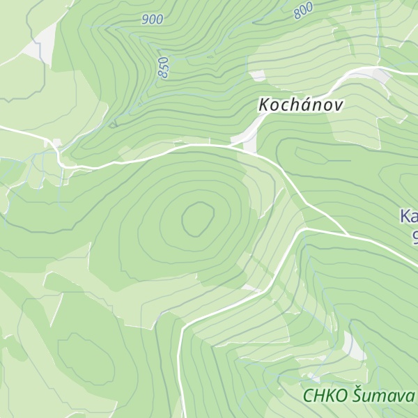 Map of Kochánovský vrch