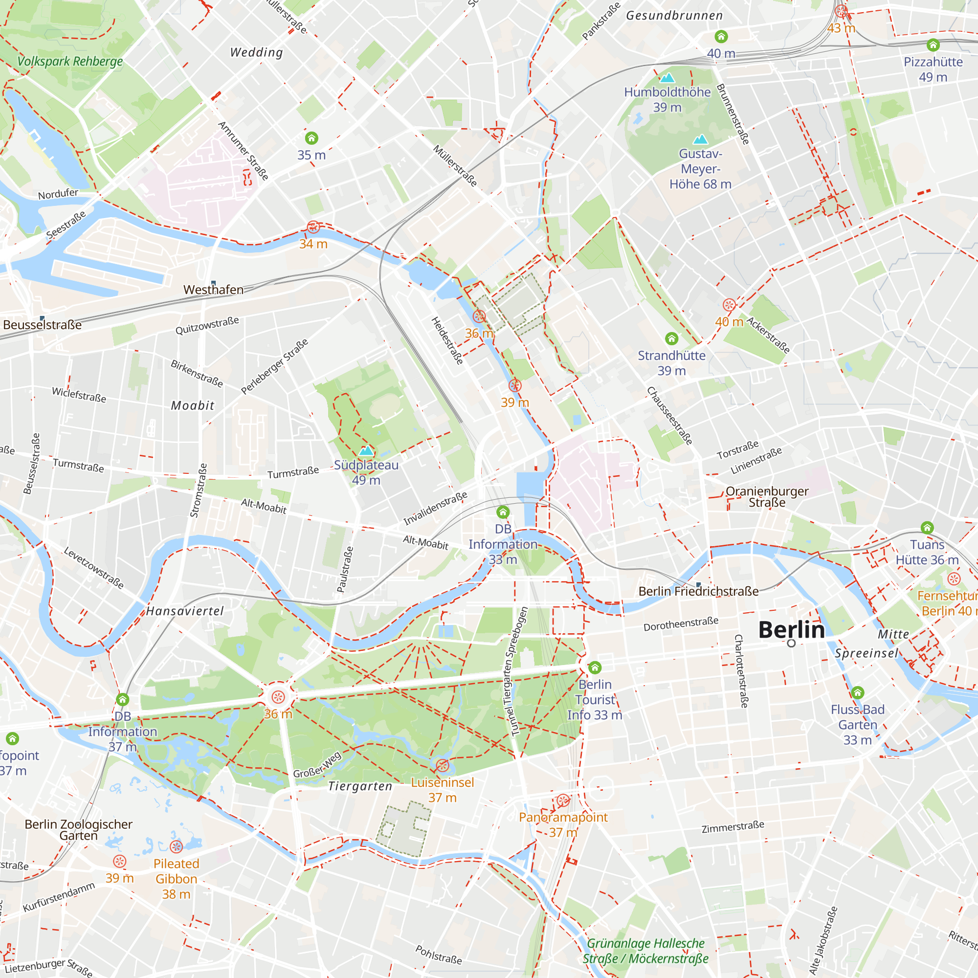 Berlin Tourist Info map