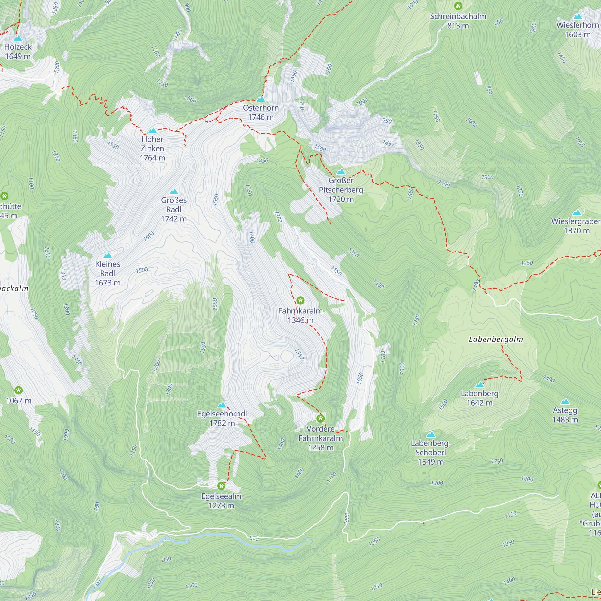 Fahrnkaralm map