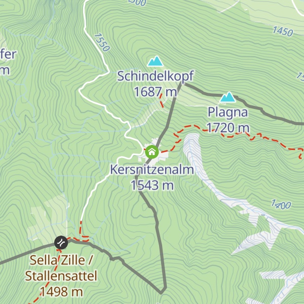 Map of Kersnitzenalm