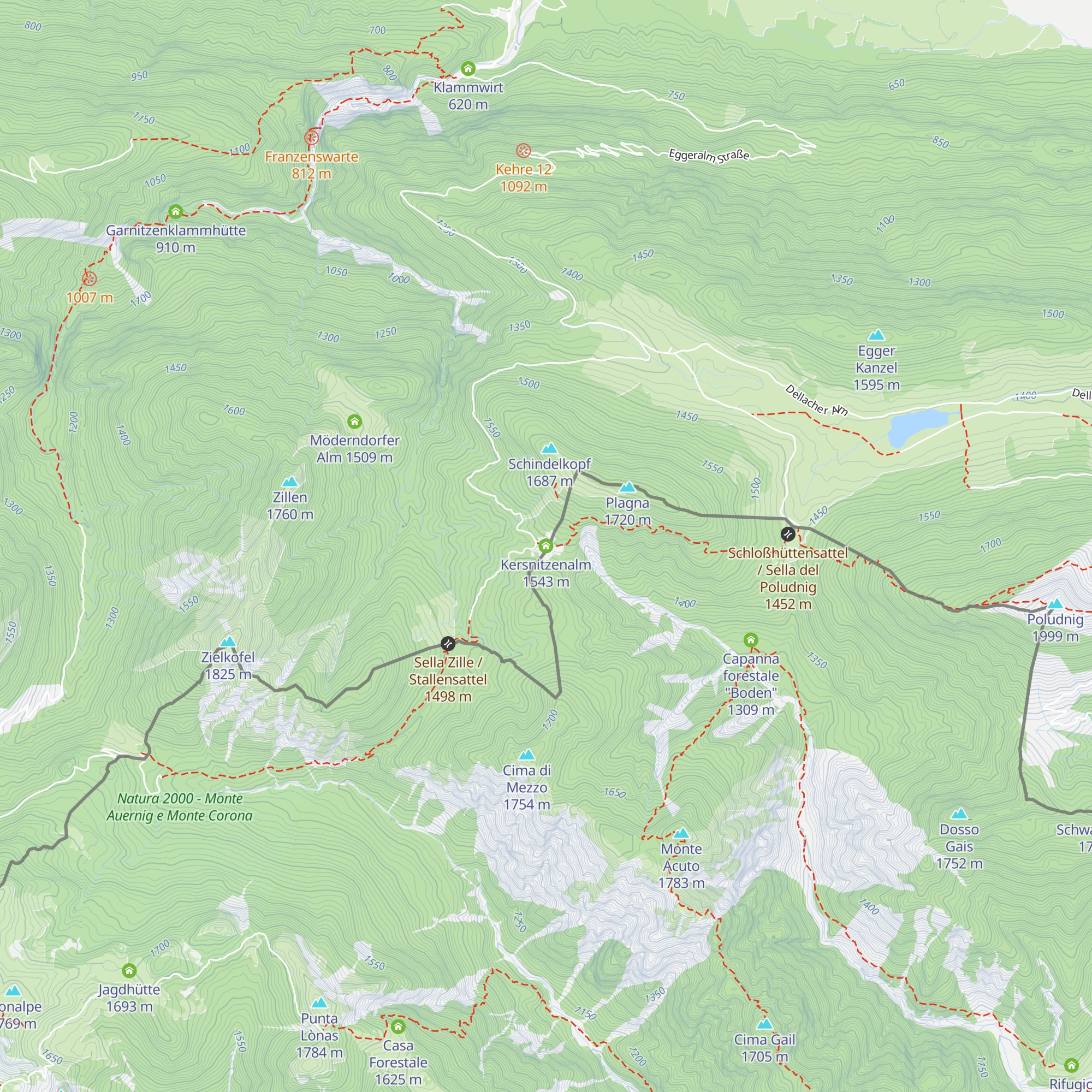 Kersnitzenalm map