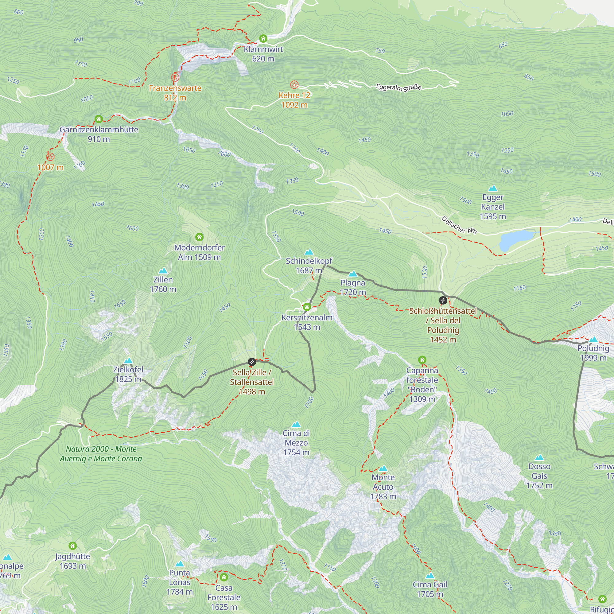 Kersnitzenalm map