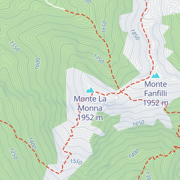 Map of Monte La Monna
