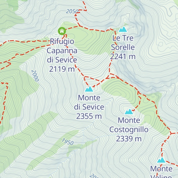 Map of Monte di Sevice