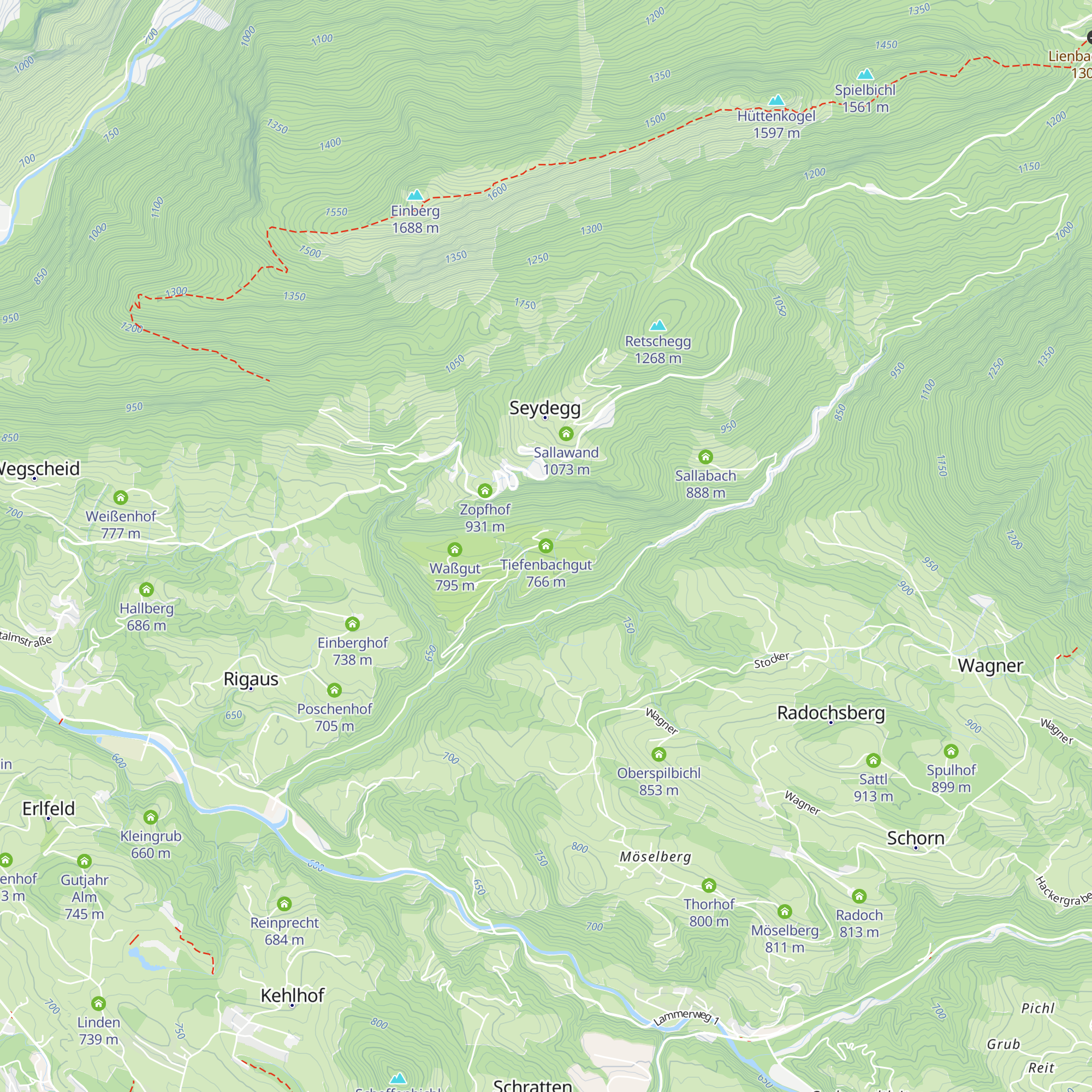 Tiefenbachgut map