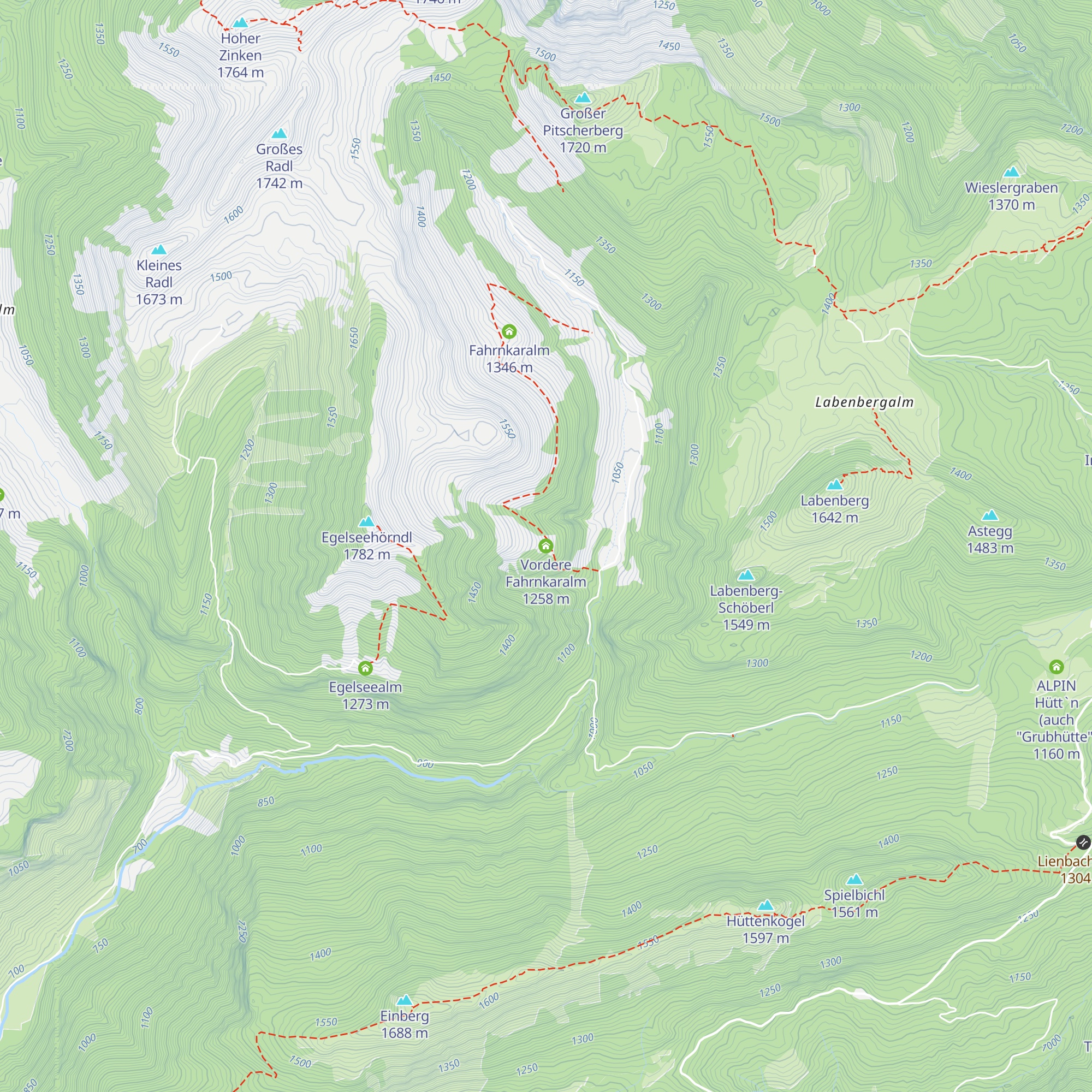 Vordere Fahrnkaralm map