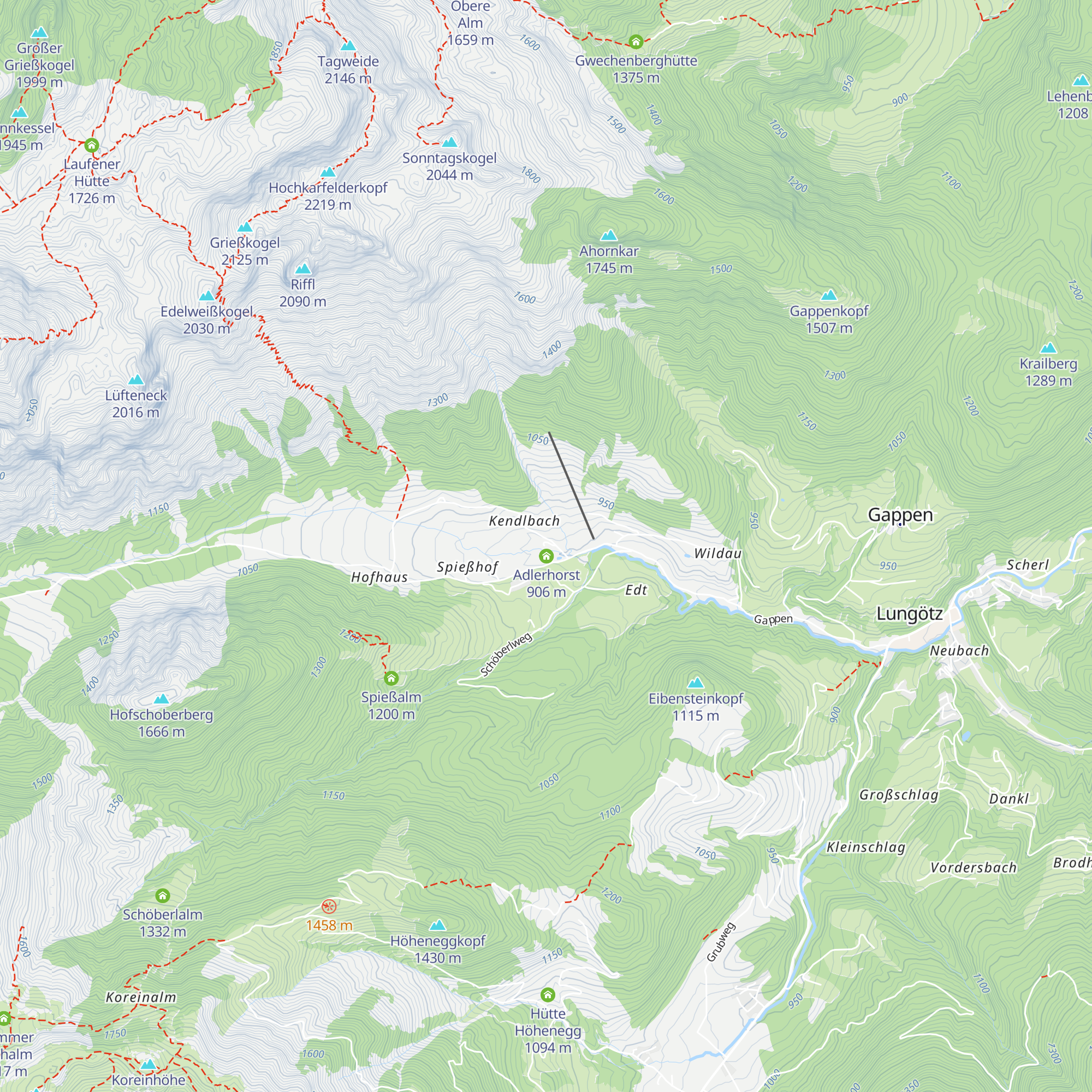 Fischteichhütte Lammertal map