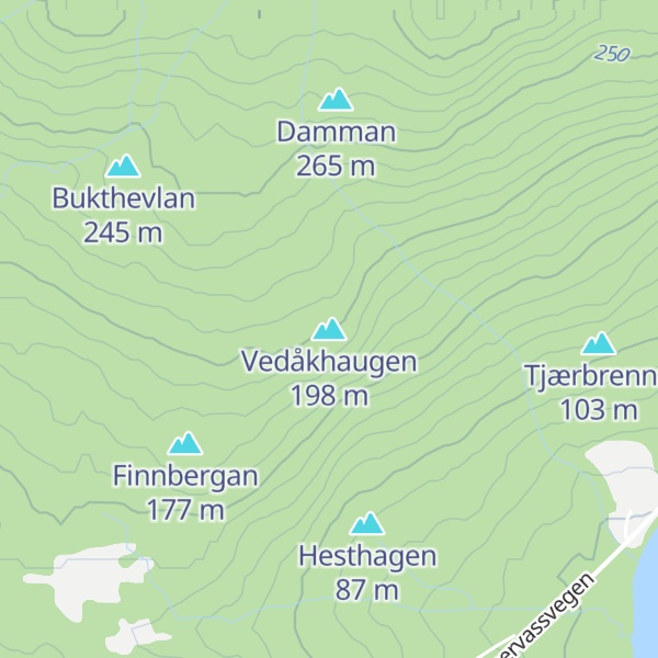 Map of Vedåkhaugen