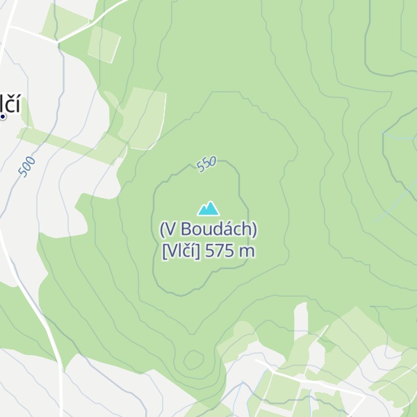 Map of (V Boudách) [Vlčí]