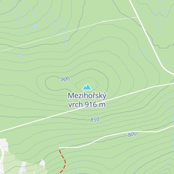 Map of Mezihořský vrch