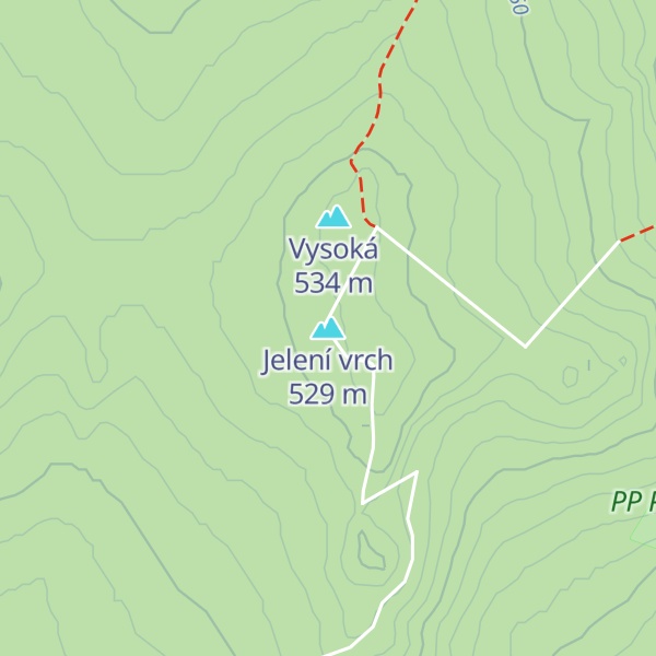 Map of Jelení vrch