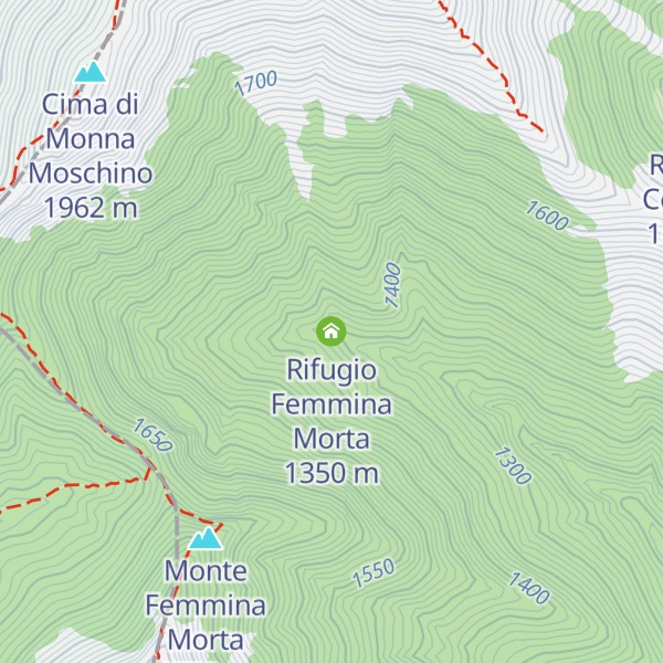 Map of Rifugio Femmina Morta