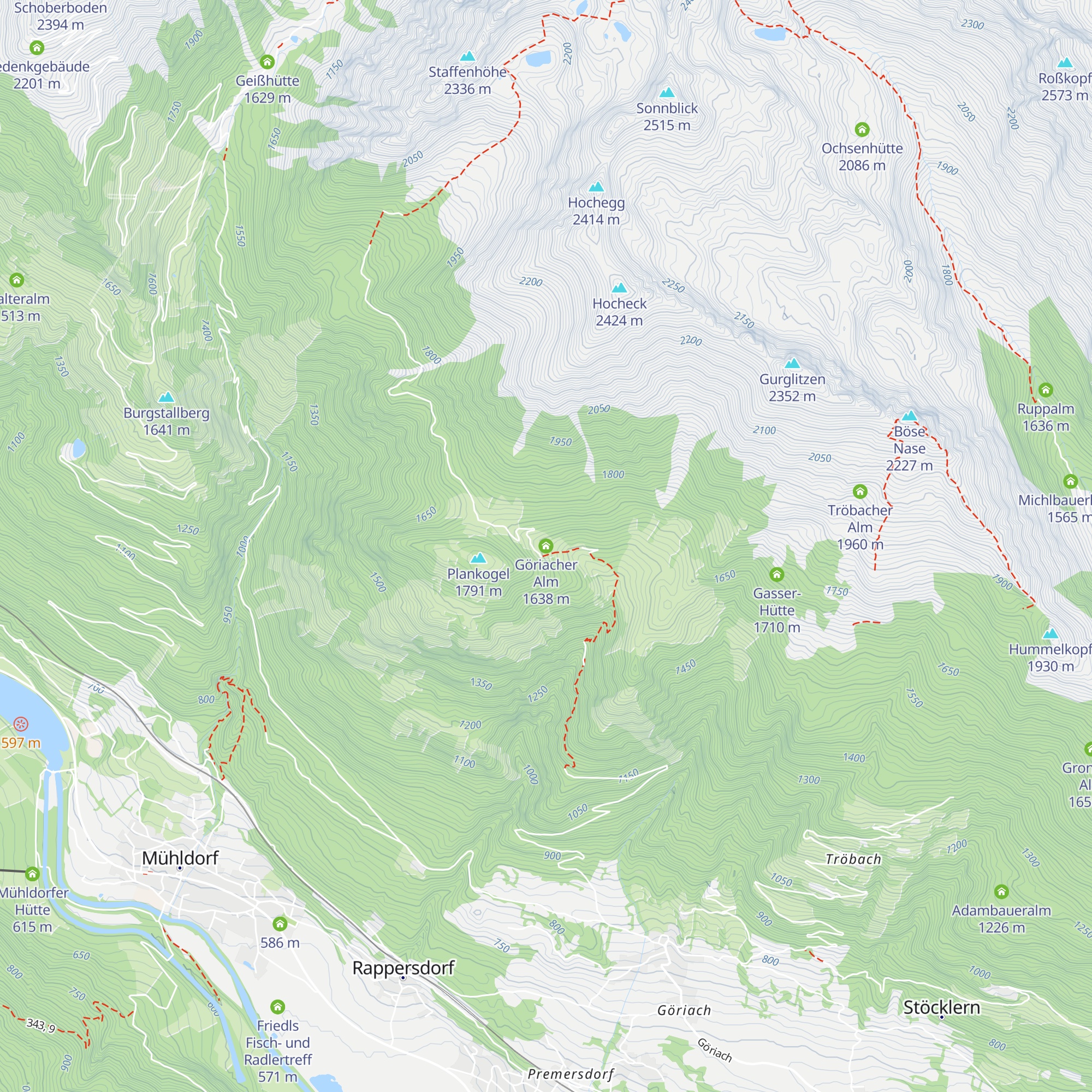 Göriacher Alm map