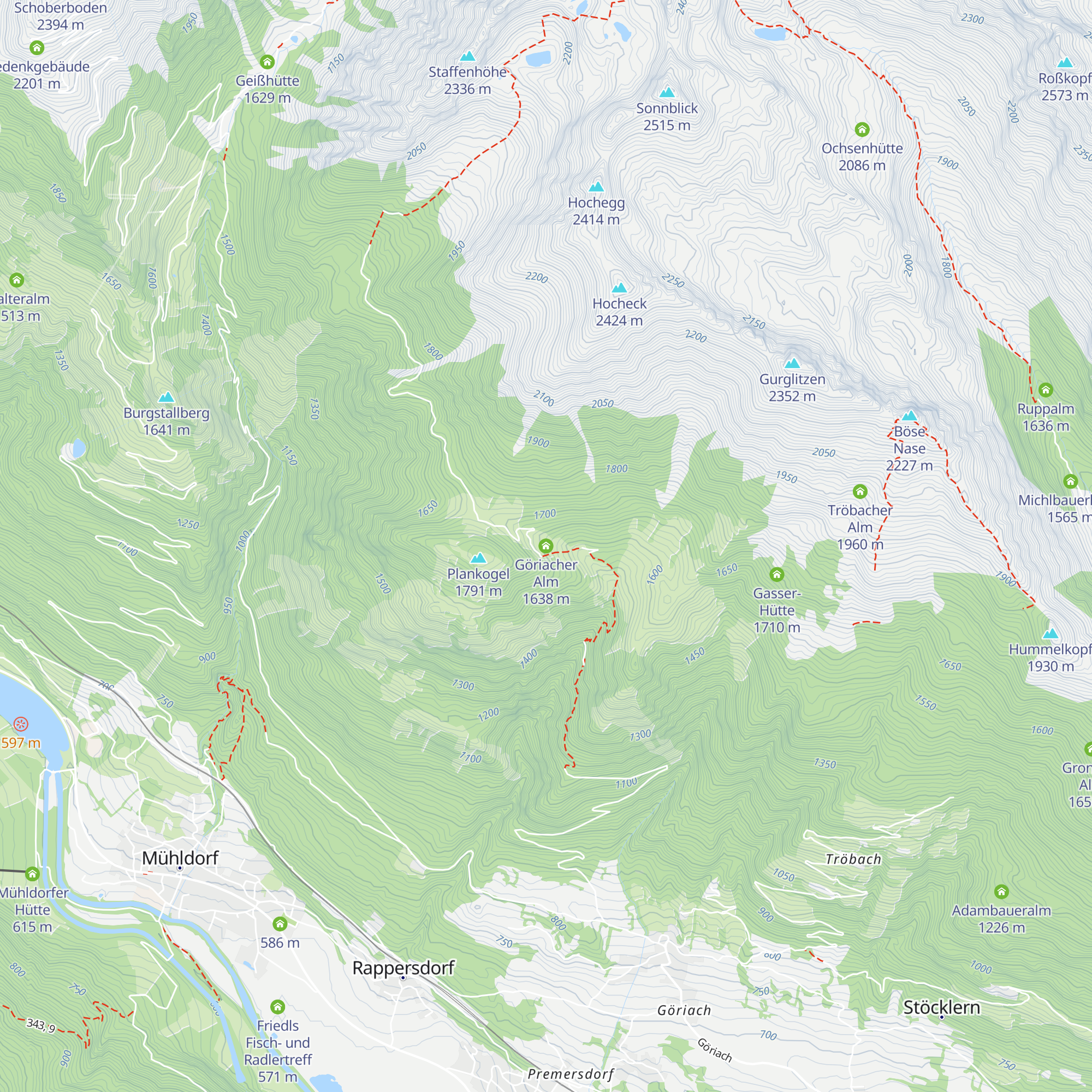 Göriacher Alm map