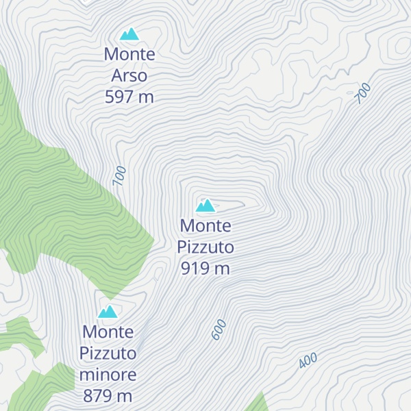 Map of Monte Pizzuto