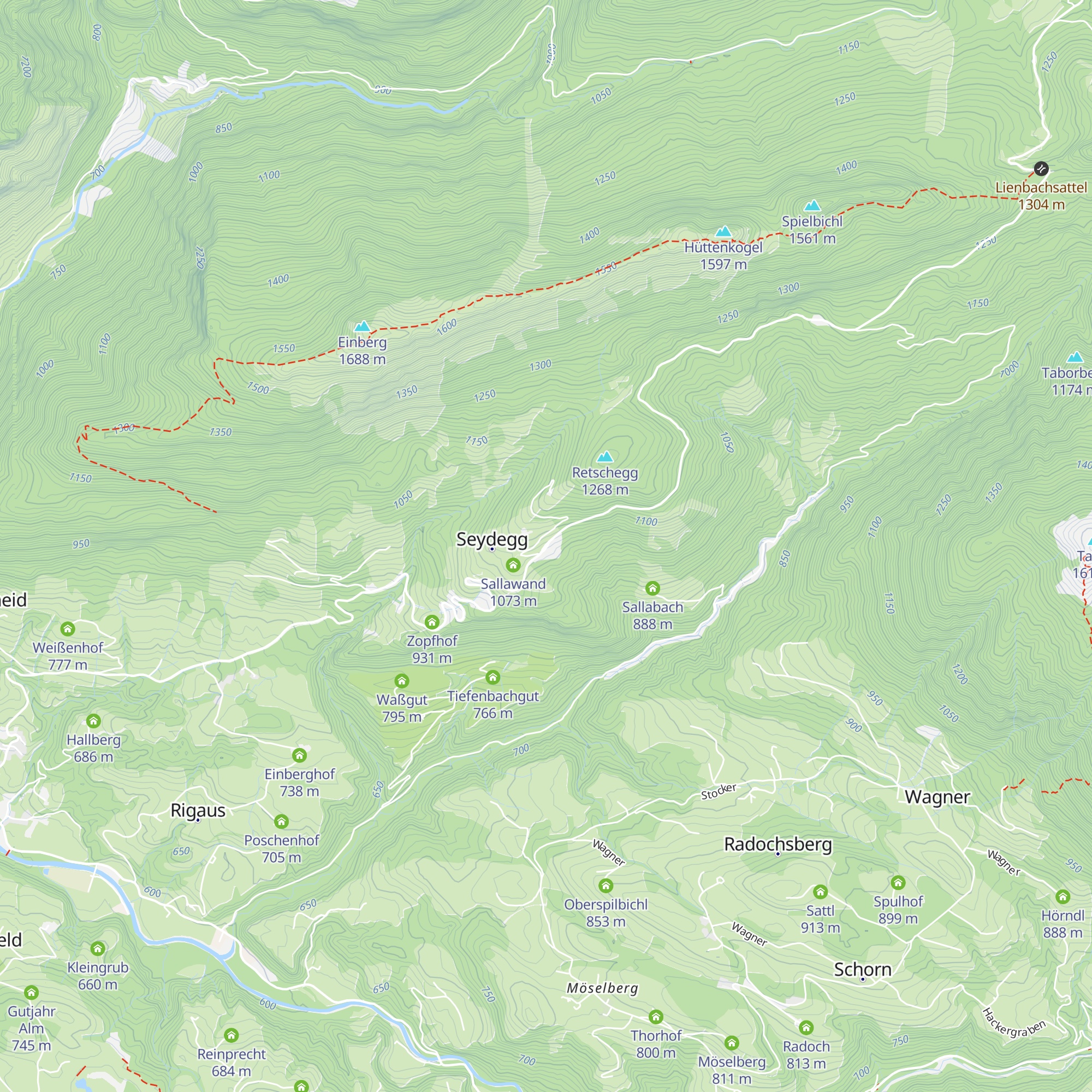 Postalm Mautstelle Abtenau map