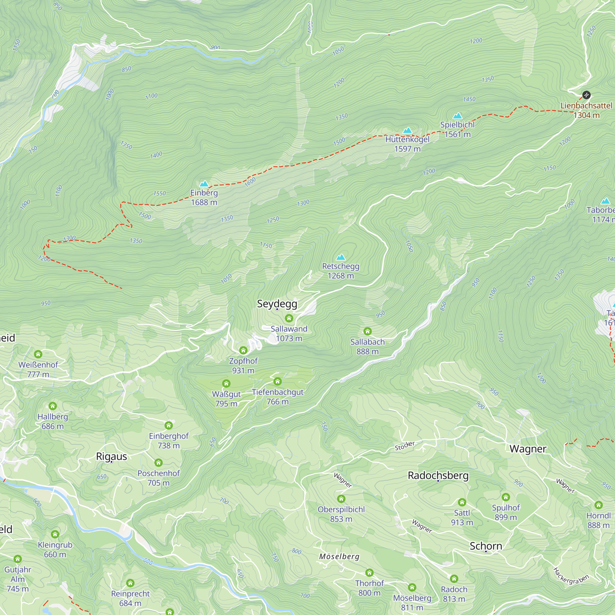 Postalm Mautstelle Abtenau map