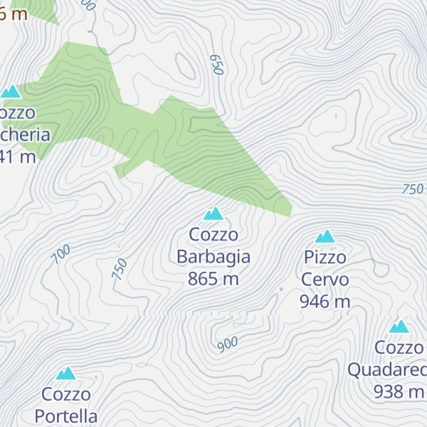 Map of Cozzo Barbagia