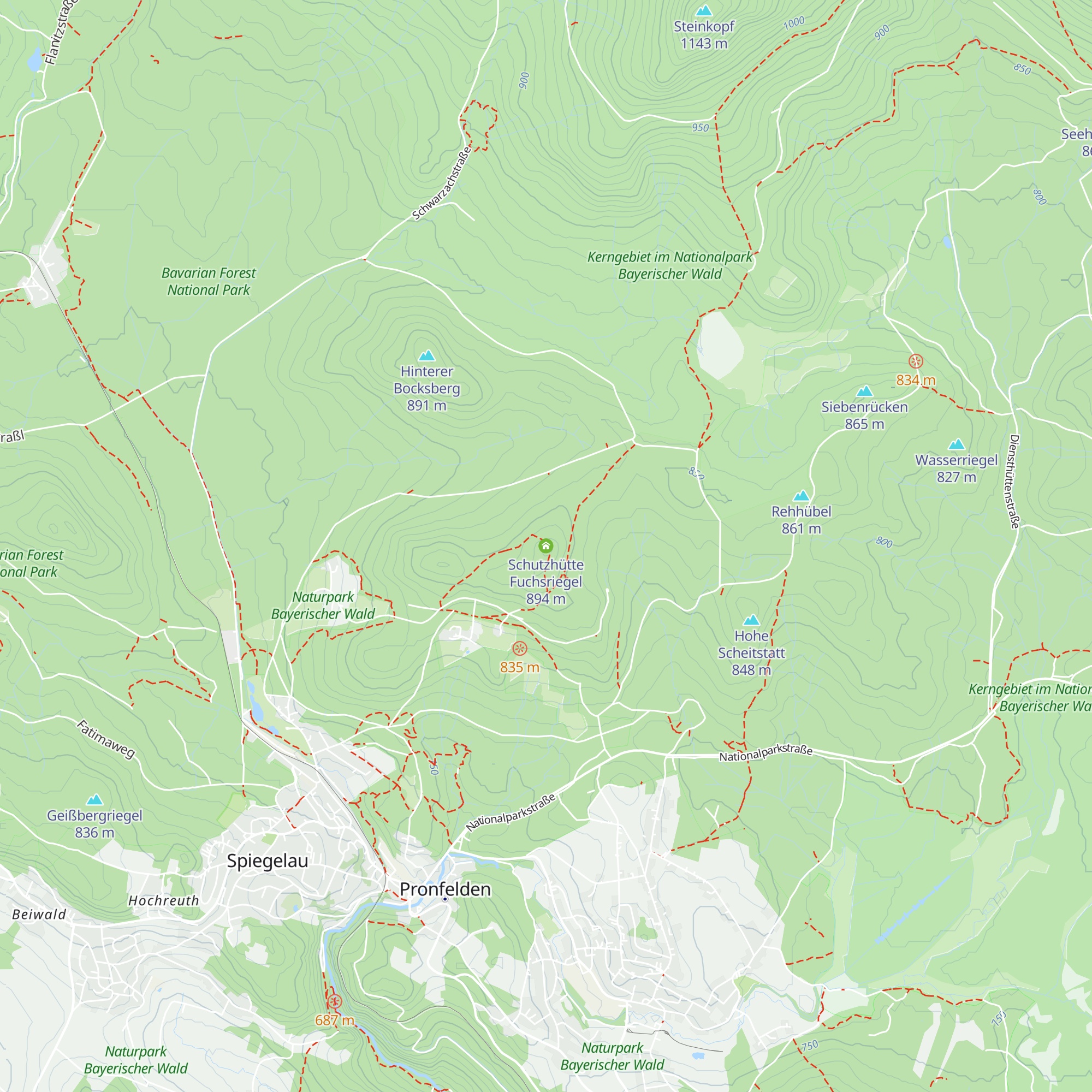 Schutzhütte Fuchsriegel map