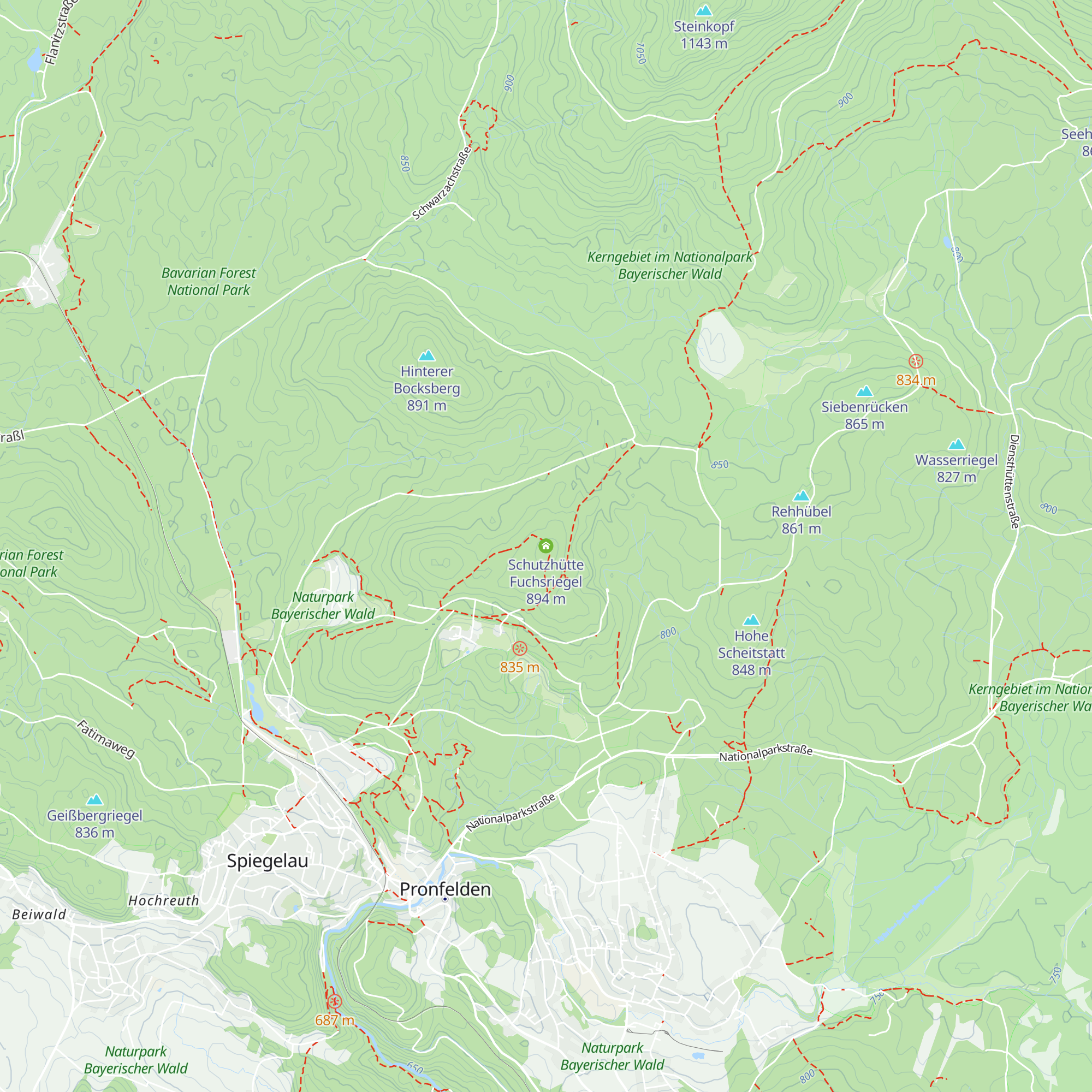 Schutzhütte Fuchsriegel map