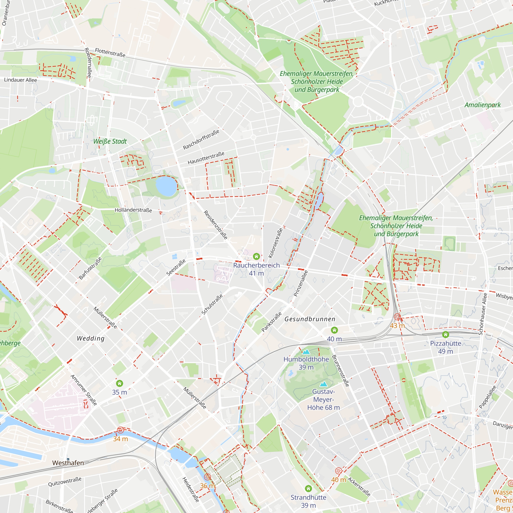 Raucherbereich map
