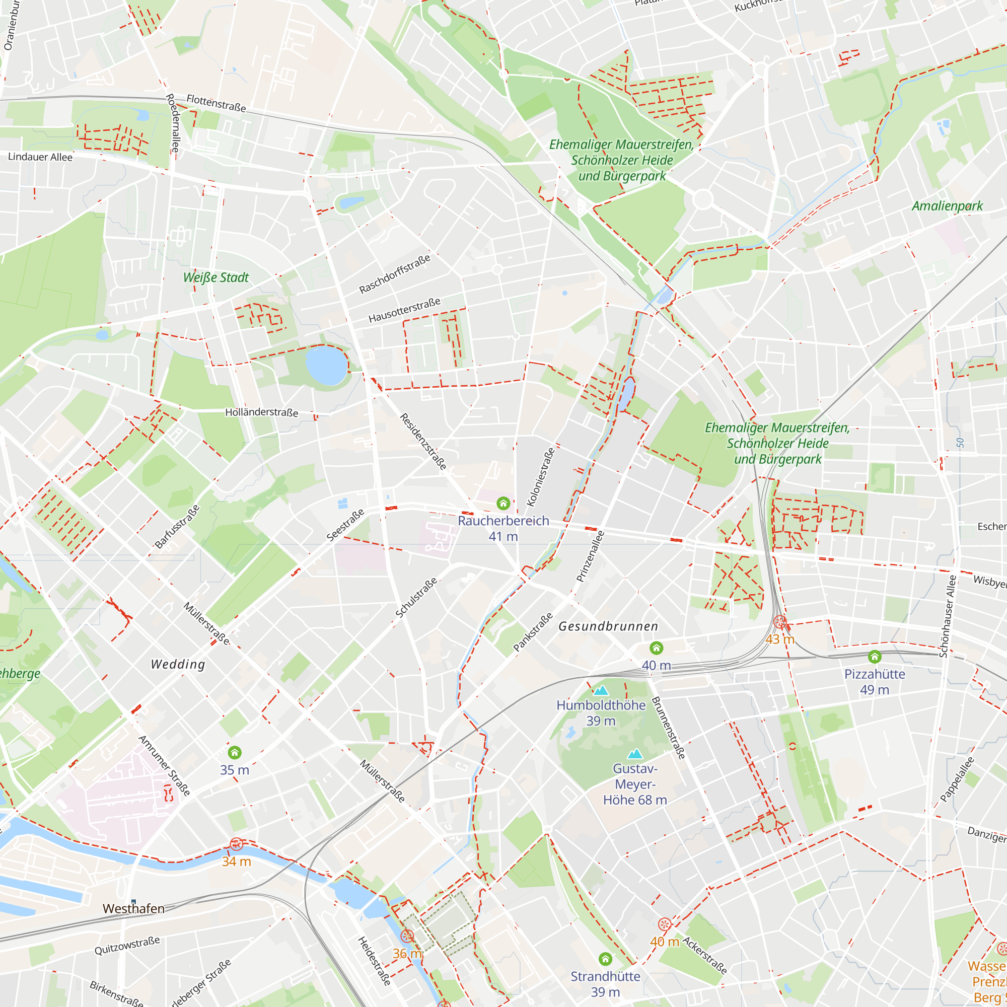 Raucherbereich map