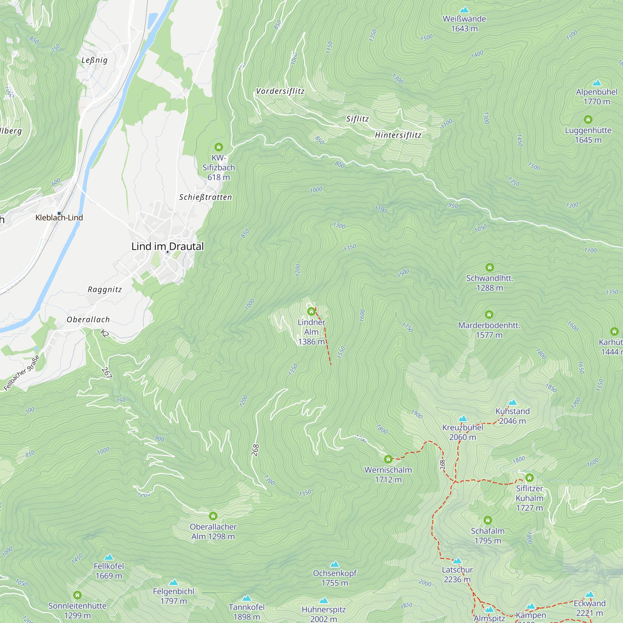 Lindner Alm map