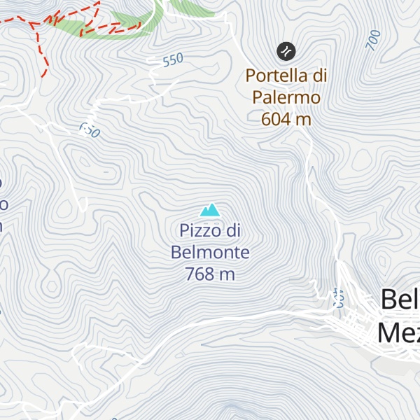 Map of Pizzo di Belmonte