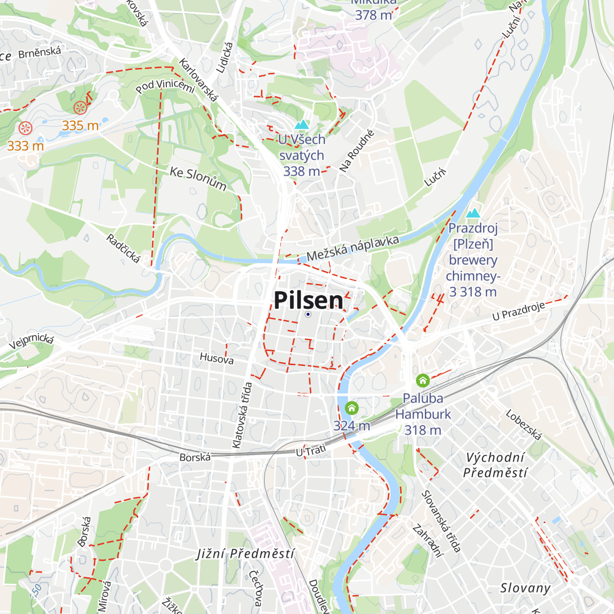 Tourist Information Center Pilsen map