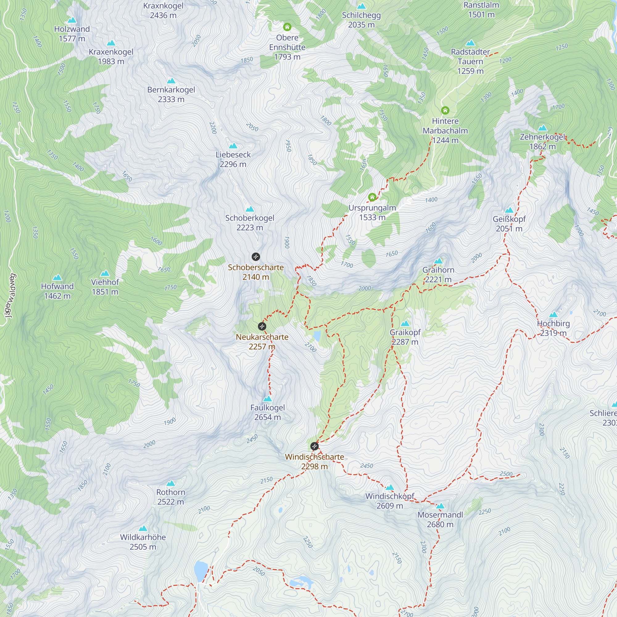 Biwak der Bergrettung Flachau map