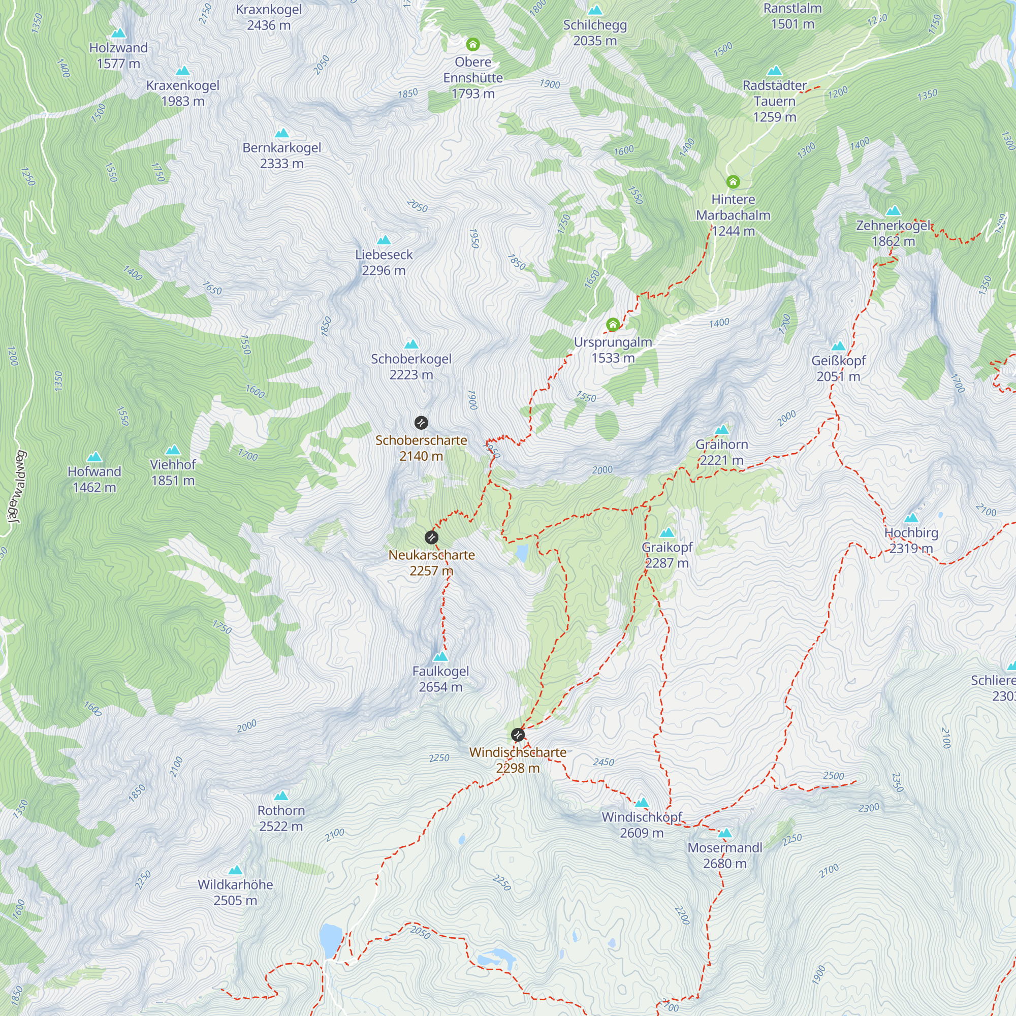 Biwak der Bergrettung Flachau map