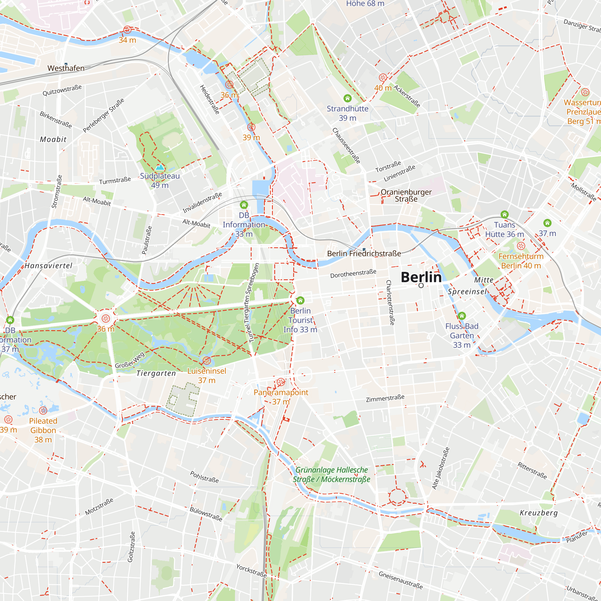 Berlin Tourist Info map