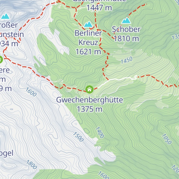 Map of Gwechenberghütte