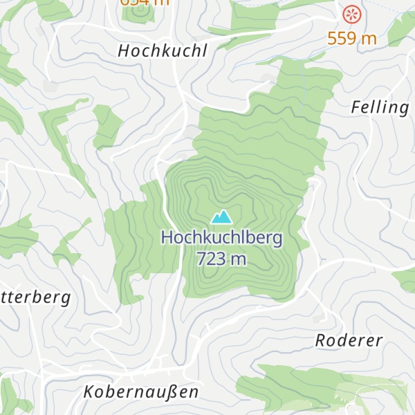 Map of Vermuteter Platz der Hochkuchler Burg
