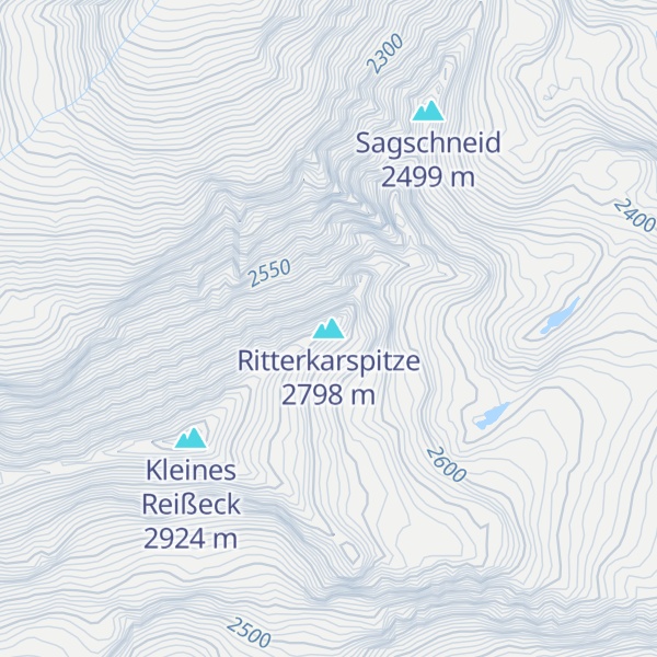 Map of Ritterkarspitze