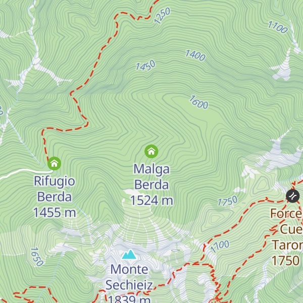 Map of Malga Berda