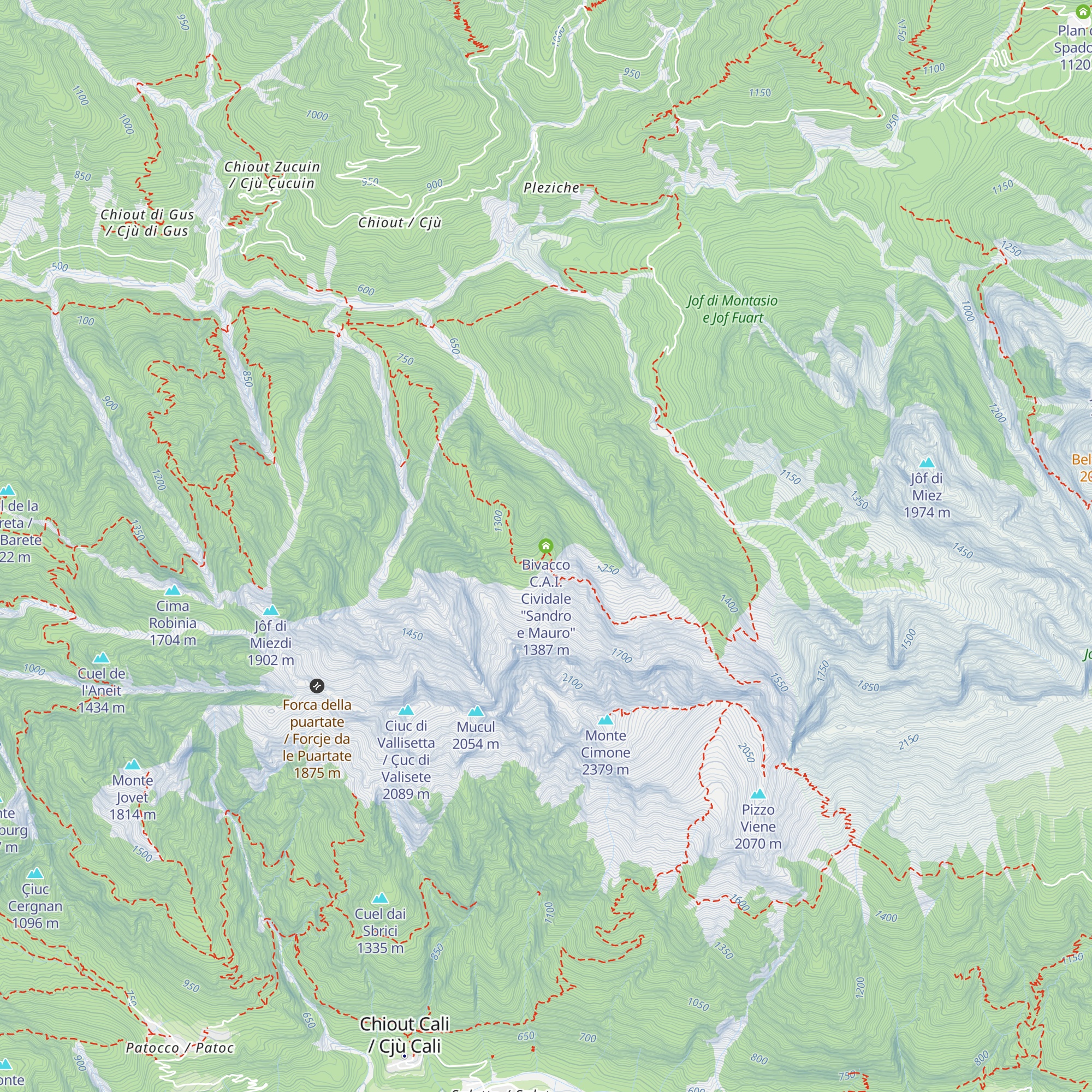 Bivacco C.A.I. Cividale "Sandro e Mauro" map