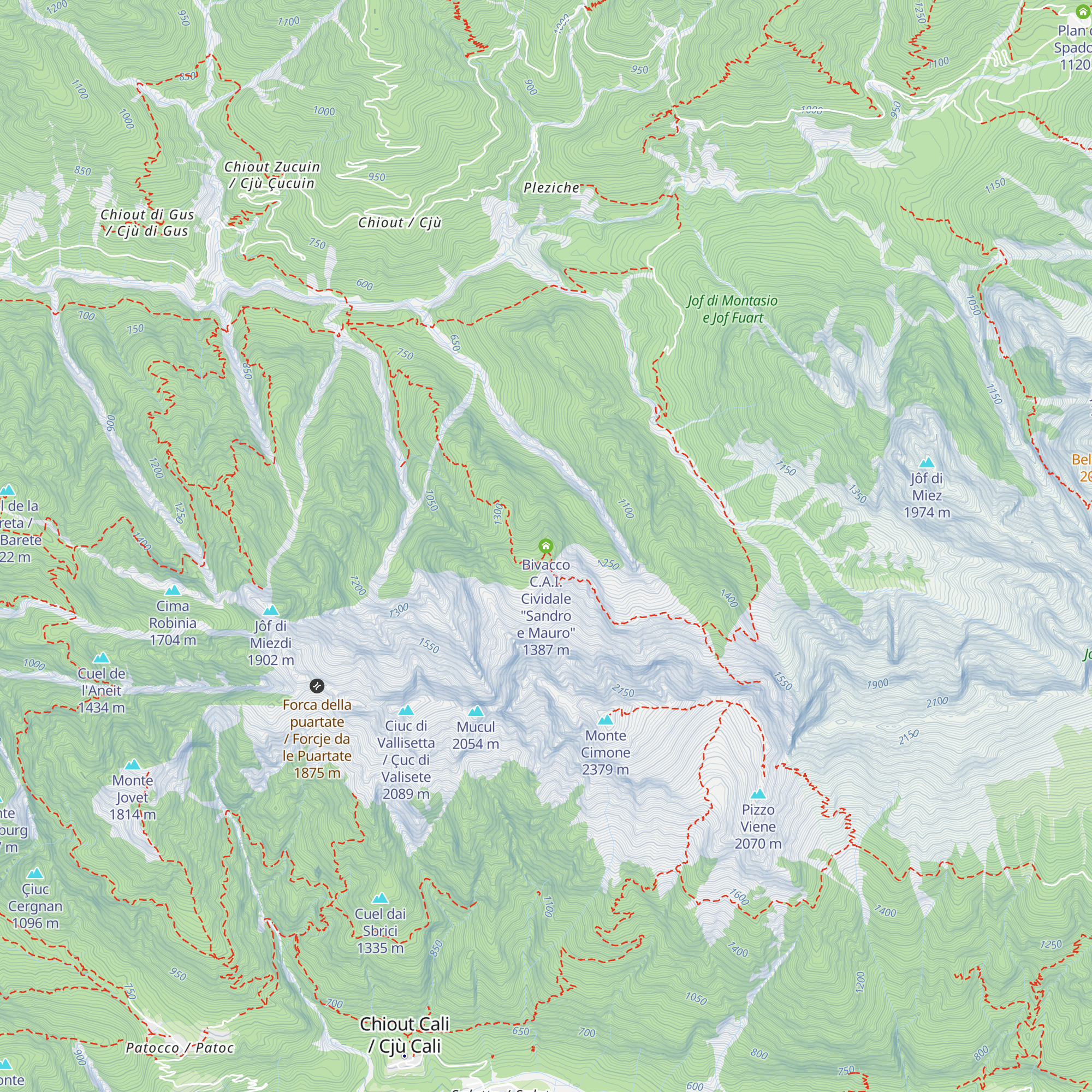 Bivacco C.A.I. Cividale "Sandro e Mauro" map