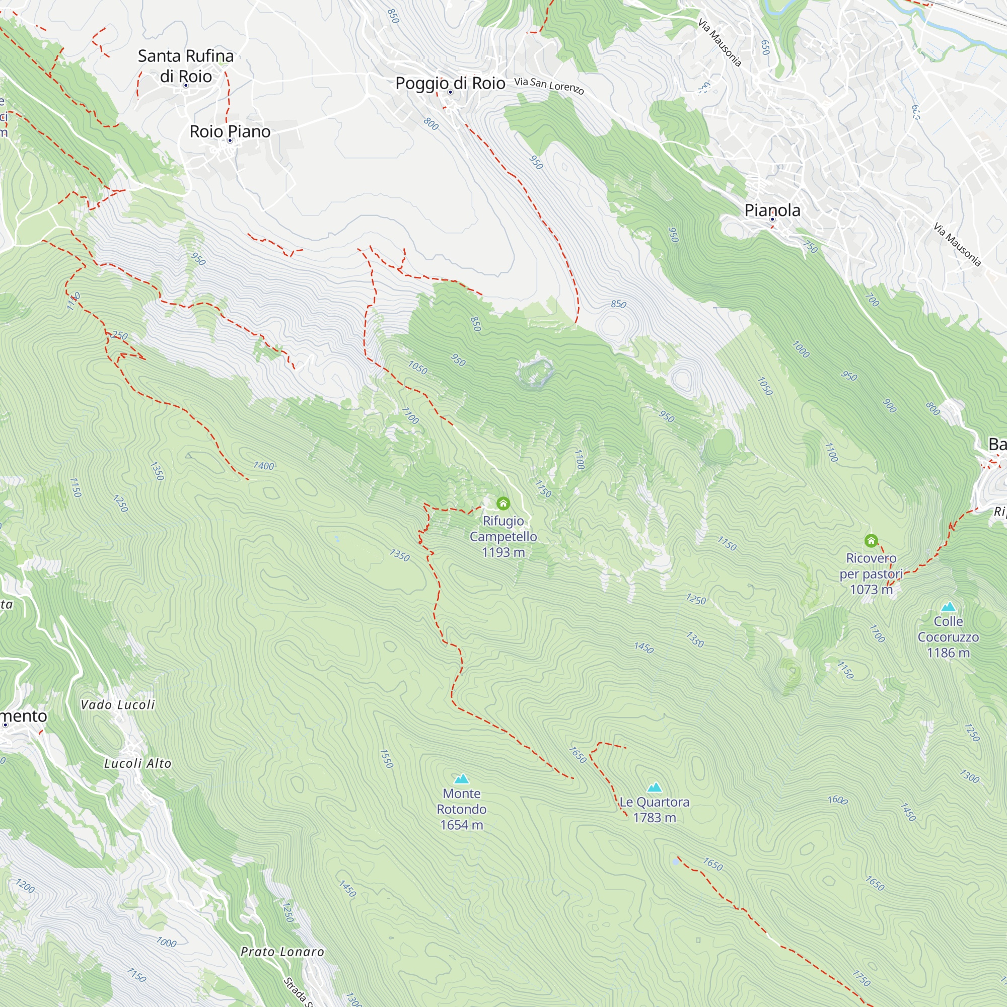 Rifugio Campetello map