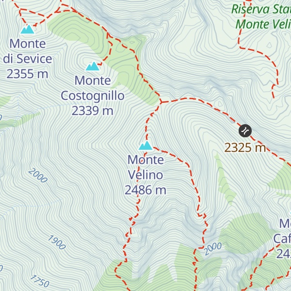 Map of Monte Velino