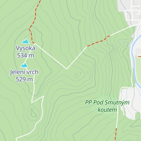 Map of Kozí kámen