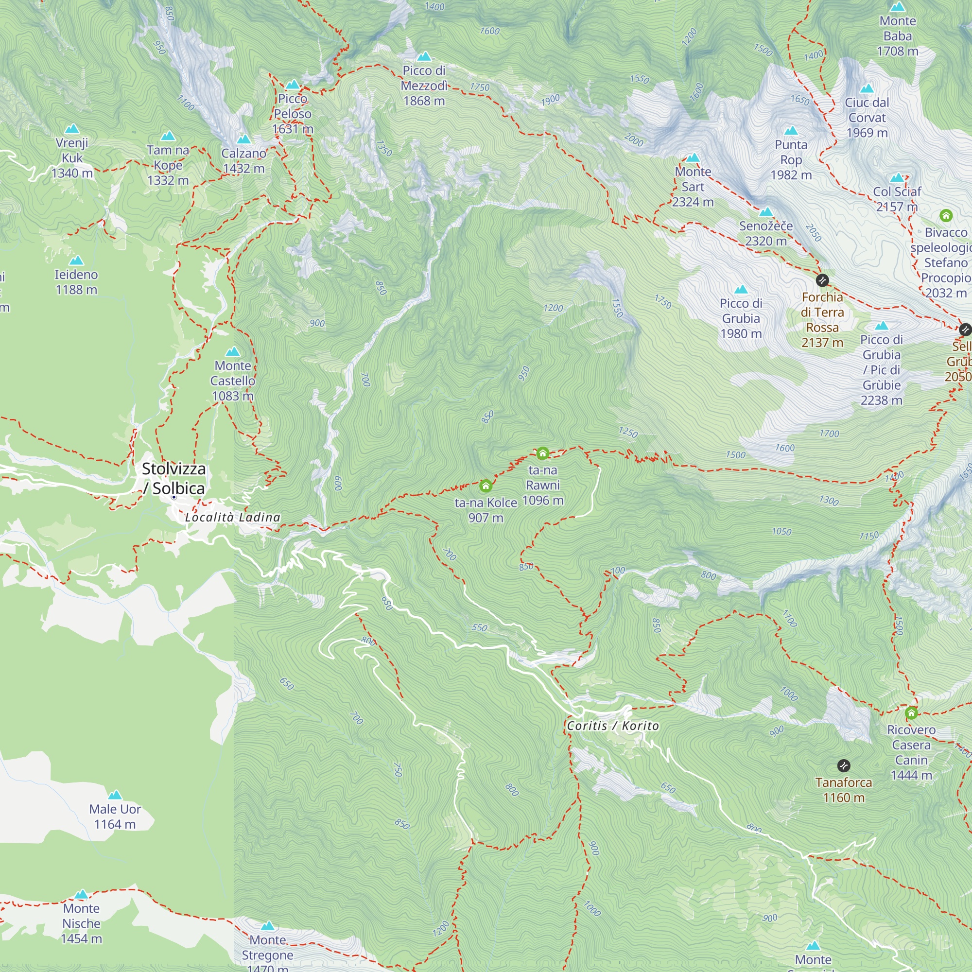 ta-na Kolce map