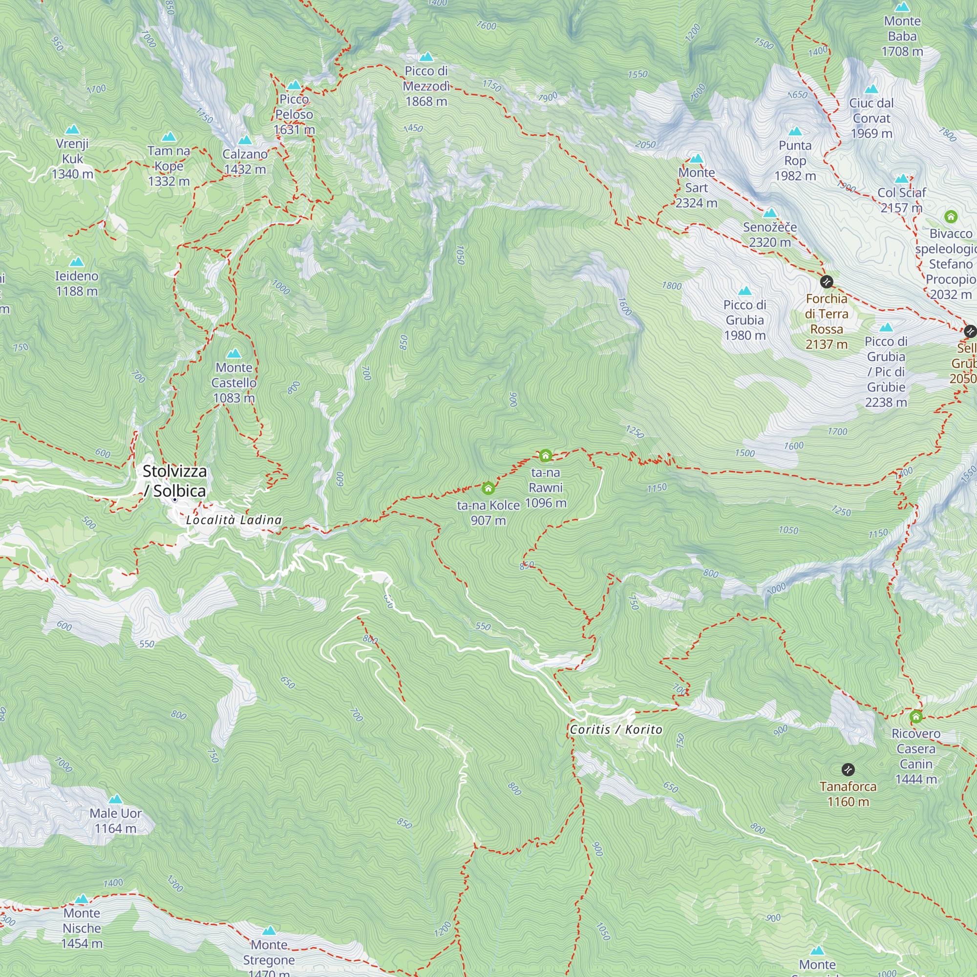 ta-na Kolce map