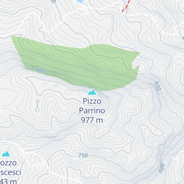 Map of Pizzo Parrino