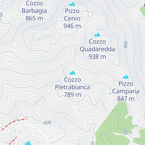 Map of Cozzo Pietrabianca