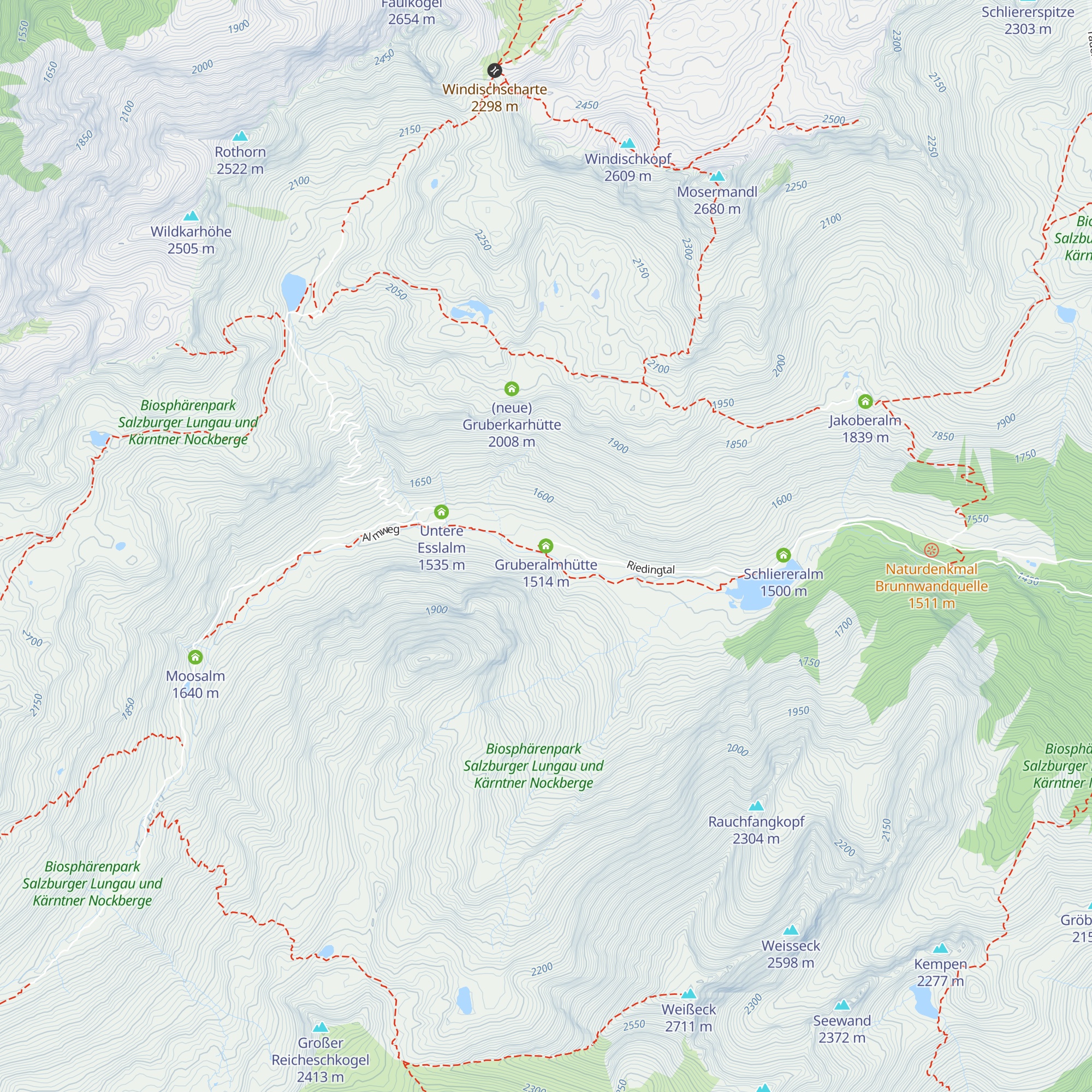 Gruberalmhütte map