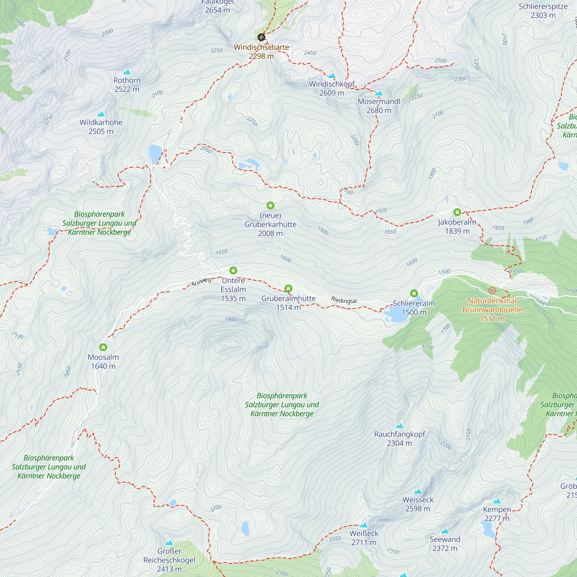 Gruberalmhütte map